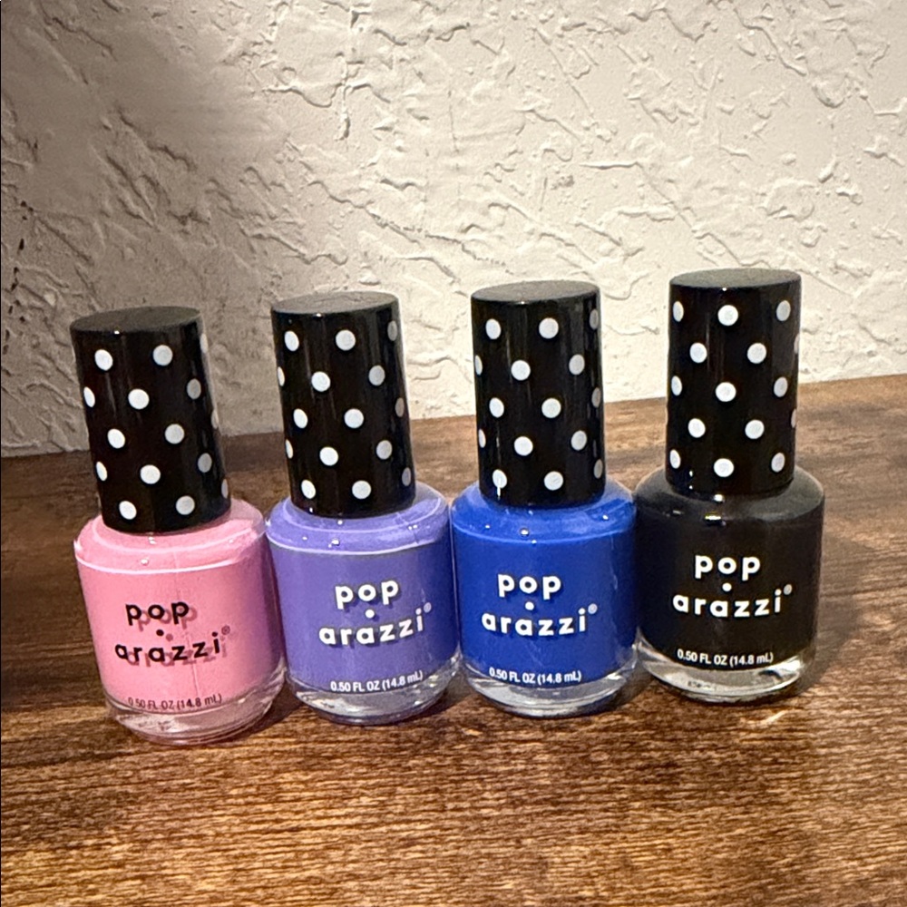 Pop-arazzi Nail Polish Set - Pink, Purple, Blue, Black